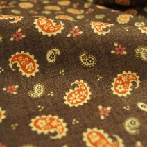 패브릭아트 순면 플라워 원단 페이즐, 브라운