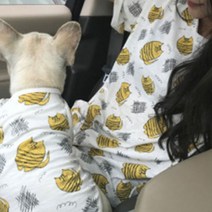 노랜드 가필드 강아지 견주 커플옷, 옐로우