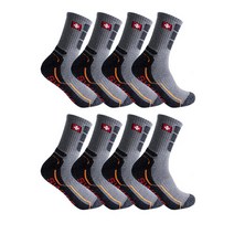 스위스밀리터리 SM-R04 남성용 등산 장목 양말 8족, 그레이