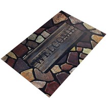 리빙엠 현관 매트 75x45cm, 레드스톤, 1개