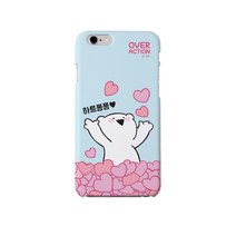 오버액션 곰 챠밍 슬림하드 휴대폰 케이스