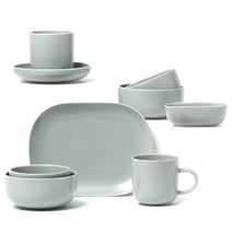 보울보울 레트로라인 2인 홈세트 9개, 그린티라떼, 공기 2p + 대접 2p + 머그컵 320ml x 2p + 오발미니볼 + 디저트볼 + 오발플레이트 M