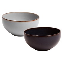 아티젠 FS 퍼플 대접 13cm + 그레이 13cm, 혼합 색상, 2개입