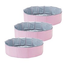 아리코 DrMini 양이 & 아지 접이식 욕조 및 수영장, 핑크, 3개입