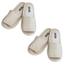 가쯔 프리미엄레자실내화슬리퍼 2p, 베이지