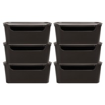 티볼리 컬러 수납박스 중 16L, 초코브라운, 6개