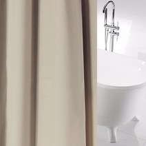 리버그린 컬러 방수 샤워커튼 180 x 180 cm 베이지, 1개, 베이지계열