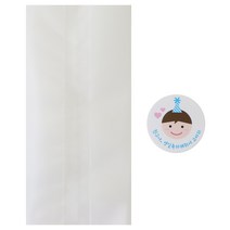 황씨네도시락 반투명M봉투 100p + 고깔 보이 스티커 100p, 1세트