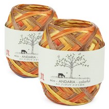 하마나카 에코 안다리아 컬러풀 뜨개실 2p, 212번 컬러풀, 80m