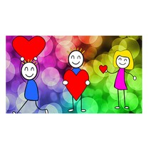 UVDS 주방 강화유리 아트보드 세친구, 1개