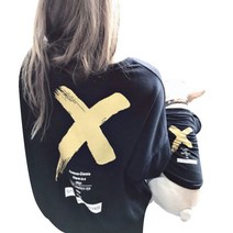 지와이에이펫 S&H X 견주 커플 강아지 옷, 블랙