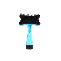 에이프릴16 반려동물 버튼 털제거 미용브러쉬, 블루, 1개