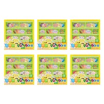 칼라팬시 1500 무늬패턴 동물모음 단면색종이3 24매, 24색, 6개입