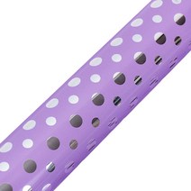 영프라자 더블도트 비닐 증착 포장지 소 26.5cm x 20m, 퍼플, 1개