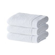 소프트터치 뱀부얀 호텔수건 170g 40 X 80 cm, 화이트, 3개