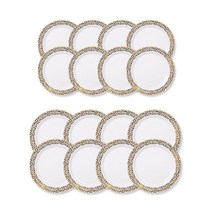 쓱싹 엔틱골드 플라스틱 일회용 접시세트 대 8p + 소 8p, 1세트