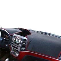 타노스 통 논슬립 대쉬보드커버 블랙 + 레드, 기아, 올뉴카렌스 (2013년~)