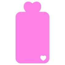 쿠 홈 인테리어 아크릴 메모판 MO71 걸이형, 핑크