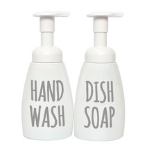 생활만 럭셔리 거품디스펜서 화이트용기 그레이라벨 핸드워시 + 디시솝 250ml, 1세트