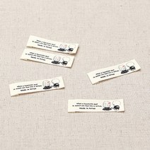 코하스아이디 소녀 & 소년 면라벨 5p, 아이보리, 4개입