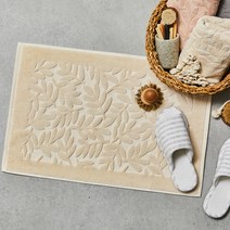 소프트터치 내츄럴 패턴 순면 주방욕실 발매트 42 x 64 cm, 베이지