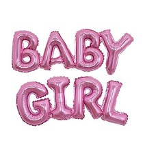 파티팡 은박 풍선세트 BABY GIRL, 핑크, 1세트