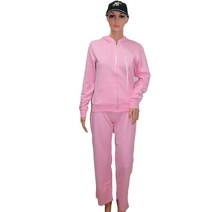 PINK 여성용 강아지 트레이닝복 후드 상하의 세트 CSWP-1941