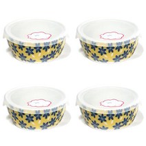 폴스카 로얄아리따 아와사카 찬통 L 옐로, 1세트, 몸통 4p + 뚜껑 4p