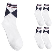 양말상점 남성용 아가일패턴 중목 양말 5족