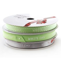 톡톡팬시 굿즈 WHITE DAY 프린팅 포장리본 3p 세트, NO33, 13.5m