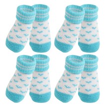 퍼피아 엔젤 강아지 미끄럼방지 양말 8p, 스카이블루