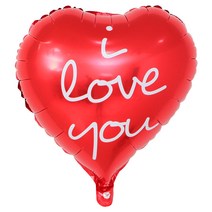 풍선팜 러브유 데코 호일 풍선 하트 45 x 48 cm, 레드D, 40개입