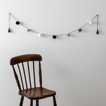 하우밍 허니 태슬폼폼 가랜드 8p, 혼합 색상