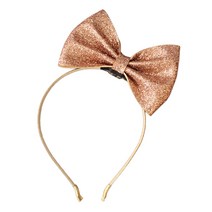 비단길 펄 글리터 왕리본 머리띠