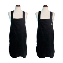 바이데코 방수 솔리드 원피스 앞치마, 블랙, 2개입