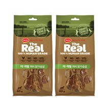 하림펫푸드 더리얼 저키 강아지 간식, 닭가슴살, 2개