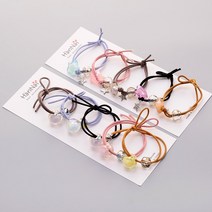 핸날 투명유리알머리끈 5종 + 스타머리끈 5종