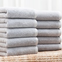 코튼타올 프리미엄 호텔타올 170g 30수 코마사, 라이트그레이, 10개