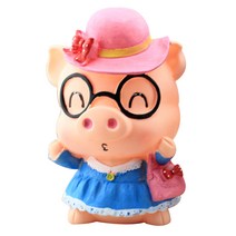 미니띠네 귀여운 안경 쓴 돼지 저금통, A, 1개