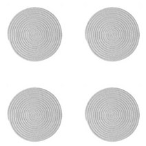 저스틴 도톰짜임 원형 테이블매트 4p, 그레이, 18cm