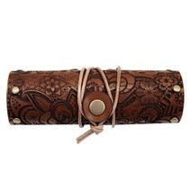 허드슨앤비올라 블랑쉐나인 이태리 천연 소가죽 도장케이스 문양, 브라운