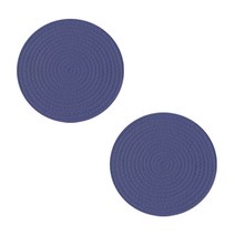 저스틴 도톰짜임 원형 테이블매트 2p, 네이비, 30cm