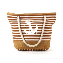 마켓피오 바캉스 캔버스 라탄 비치백