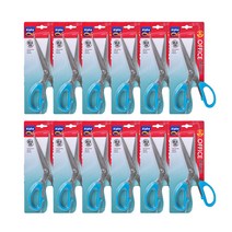 알파 사무용가위 20.5cm AC-006, 혼합 색상, 12개입