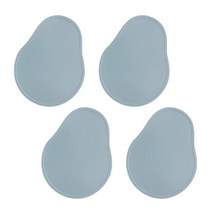 에이드엘 아보카도 실리콘 컵받침 4p, 스카이블루