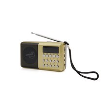 컴스 효도 FM 라디오 USB TF카드지원 휴대용 스피커, YX974, 블랙