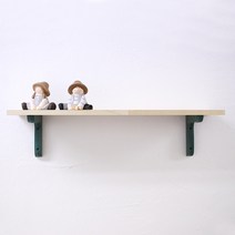 리노에코 컬러 선반받침대 원목 벽선반, 그린