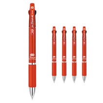 자바펜 제트3볼 M 멀티펜 0.38mm, 레드, 5개