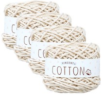 빈센트코튼 36합 뜨개실 80g 4p, 451 오트밀