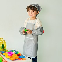 따블리에 아동용 꼬마셰프 앞치마 세트, 혼합 색상
